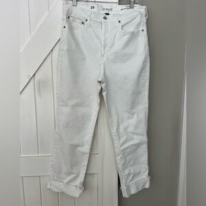 J.Crew White Denim Boyfriend Jeans